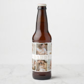 父の日コラージュ子供の写真ビールラベル「パパ」 ビールラベル (正面)