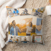 父の日コラージュ – 写真パーソナライズされたギフト クッション (ブランケット)