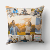 父の日コラージュ – 写真パーソナライズされたギフト クッション (裏面)