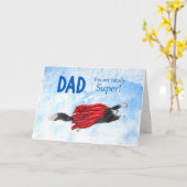 父の日コリー縁どドッグカード カード (黄色い花)