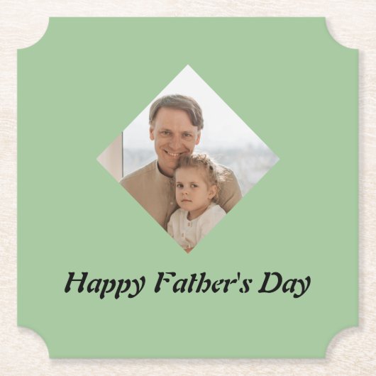 父の日コースターパステルパーソナライズされたギフト ペーパーコースター (正面)