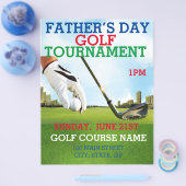 父の日ゴルフトーナメント プロモーションマーケティング チラシ (シングル)