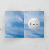 父の日ゴルフバッグとボール カード (内部)