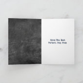 父の日ゴールデンレトリバーとブラックレザー カード (内部)