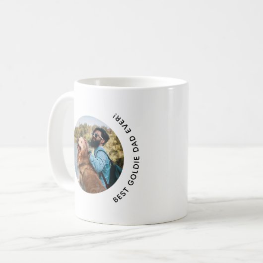 父の日ゴールデンレトリバーパパカスタム写真 コーヒーマグカップ (正面左)