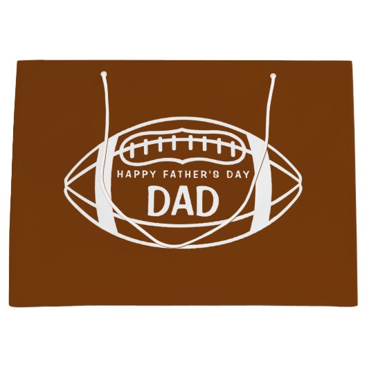 父の日サッカー抱き枕 ラージペーパーバッグ (正面)