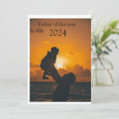 父の日サンセットシルエット招待状カードデ 招待状 (スタンド正面)