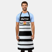 父の日シェフパパ最高のパパハート エプロン (着用した状態)
