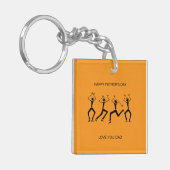 父の日シルエット幸福パーティーダンサー キーホルダー (正面左)