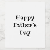 父の日シンプル白黒 ワインラベル (シングルラベル)