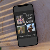 父の日シンプル3写真コラージュ最高のパパ カード