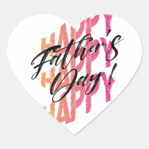 父の日ステッカー ハートシール