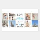 父の日ステッカー | 写真パーソナライズされた 長方形シール (正面)