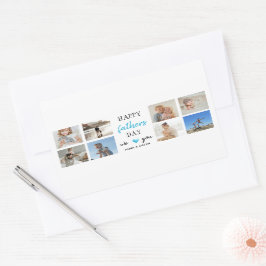 父の日ステッカー | 写真パーソナライズされた 長方形シール