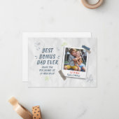 父の日ステプダボーナス最高のパパカスタム写真 ノートカード (正面/裏面インサイチュ)