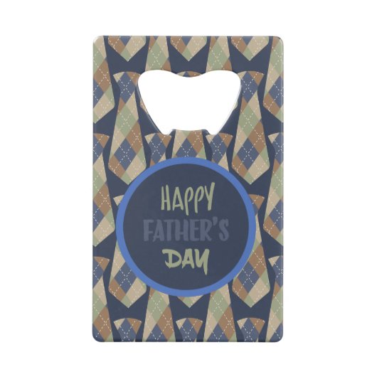 父の日ステンレススチールボトルオープナー クレジットカード栓抜き (正面)