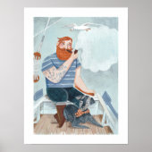 父の日スーパーヒーローのセーラーポスター ポスター (正面)