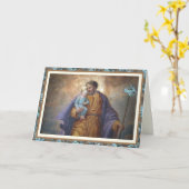 父の日セントジョセフベビーイエスクロスリリーカード カード (黄色い花)