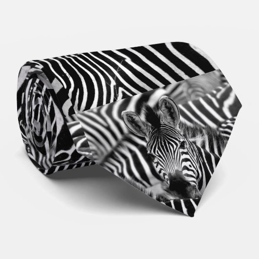 父の日ゼブラストライプの模様ネックタイ ネクタイ (ロール)