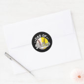 父の日ソフトボール野球愛好家おもしろいパパ ラウンドシール (封筒)