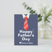 父の日タイシャツの仕事シンプルモダン シーズンポストカード (スタンド正面)