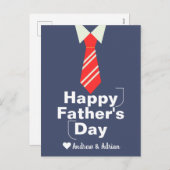 父の日タイシャツの仕事シンプルモダン シーズンポストカード (正面/裏面)