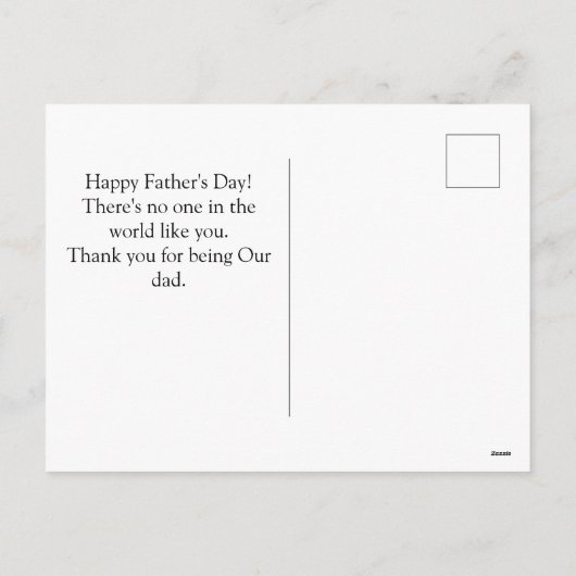 父の日タイシャツの仕事シンプルモダン シーズンポストカード (裏面)