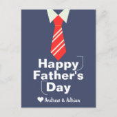 父の日タイシャツの仕事シンプルモダン シーズンポストカード (正面)