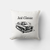 父の日タイポグラフィーデザイン Just Classic Car クッション (正面)