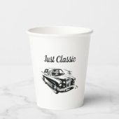 父の日タイポグラフィーデザイン Just Classic Car 紙コップ (裏面)