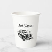 父の日タイポグラフィーデザイン Just Classic Car 紙コップ (正面)