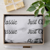 父の日タイポグラフィーデザイン Just Classic Car 薄葉紙 (ギフト)
