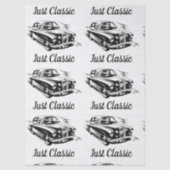 父の日タイポグラフィーデザイン Just Classic Car 薄葉紙 (正面)