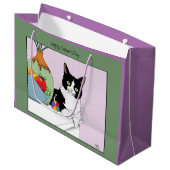 父の日タキシード猫 ラージペーパーバッグ (正面アングル)