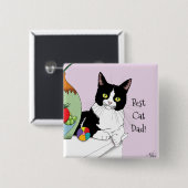 父の日タキシード猫 缶バッジ (正面&裏面)