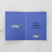 父の日ダックスシュントのカード カード (内部)