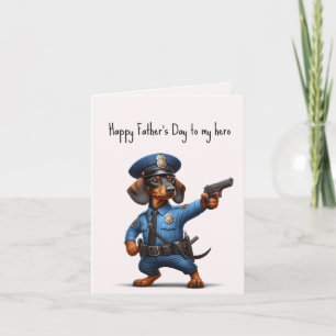 父の日ダックスシュントのカード カード