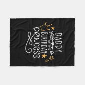 父の日ダディーオブザ誕生日プリンセス フリースブランケット (正面(横))