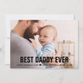 父の日ダディ最高のーはフォトフラット シーズンカード (正面)