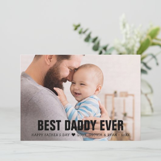 父の日ダディ最高のーはフォトフラット シーズンカード (スタンド正面)