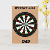 父の日ダーツボード カード (黄色い花)