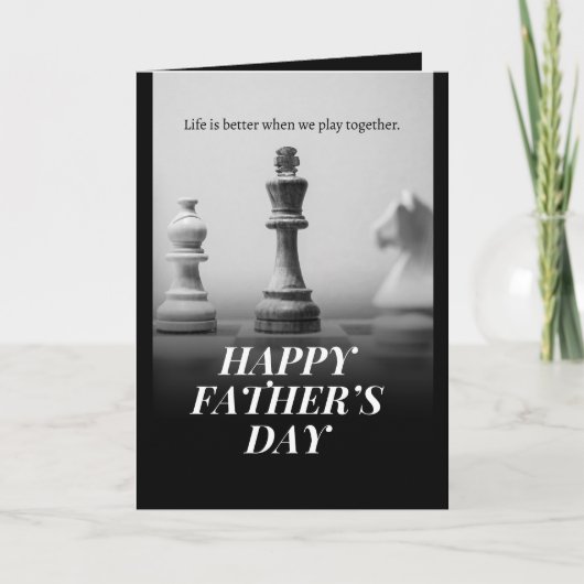 父の日チェスカード - エレガントなデザイン カード (正面)