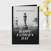 父の日チェスカード - エレガントなデザイン カード (黄色い花)