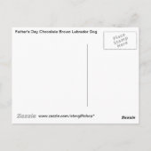 父の日チョコレートブラウンラブラドール犬 ポストカード (裏面)