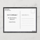 父の日チョーク素朴ボードBBQ招待状 ポストカード (裏面)