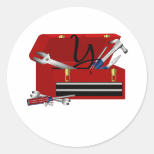 父の日ツールボックスイニシャルY ラウンドシール