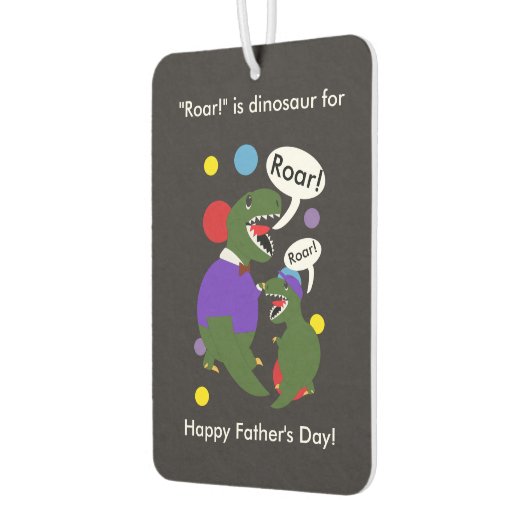 父の日ティラオサウルスのレックスカワイオパーソナライズ カーエアーフレッシュナー (左)