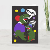 父の日ティラオサウルスレックス恐竜がパーソナライズ カード (正面)