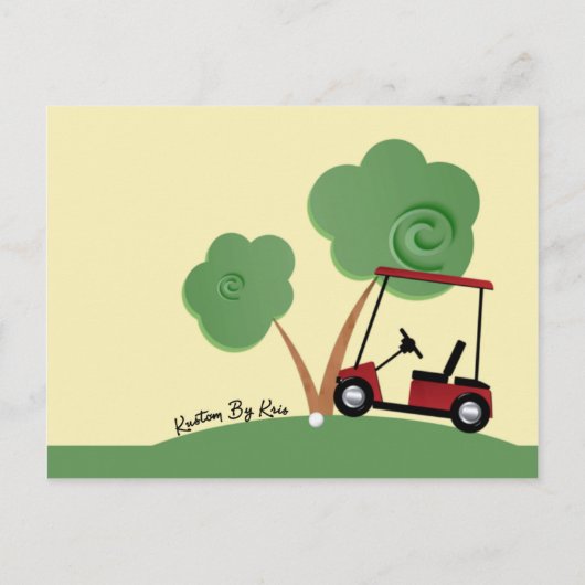 父の日ティーオフ招待状 インビテーションポストカード (裏面)