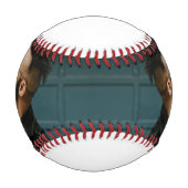 父の日トッドラーパパとベビーカスタム写真 野球ボール (正面)